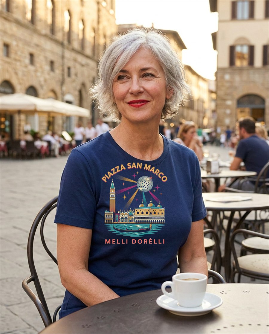 Melli Dorèlli — Piazza San Marco tee design with Venice skyline